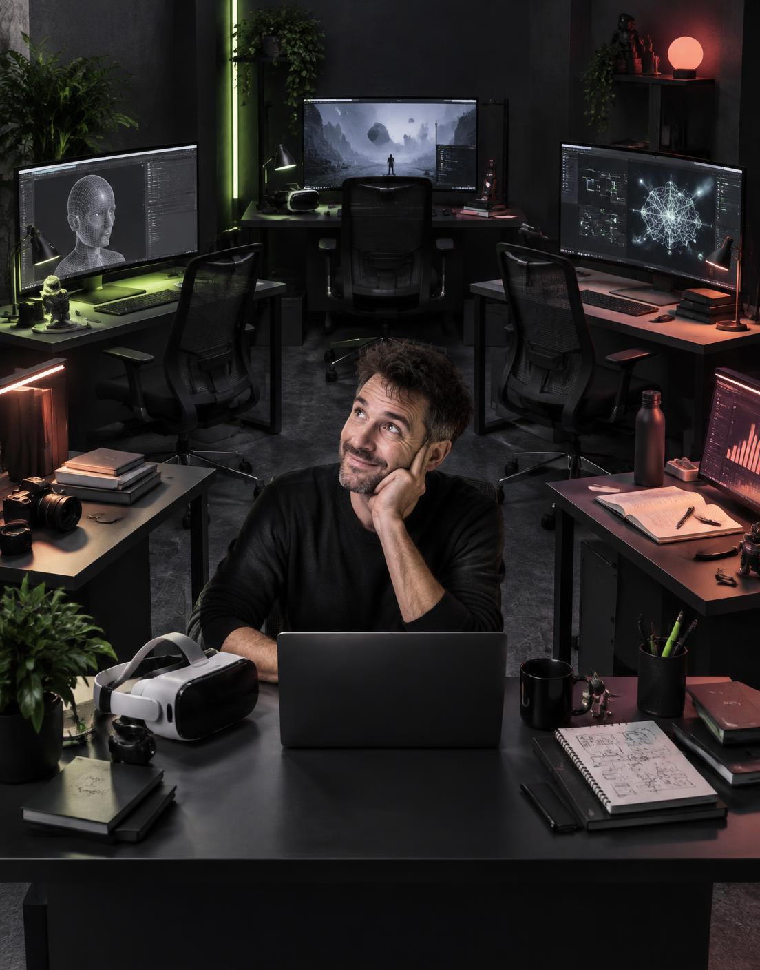Portrait de Sébastien dans un studio XR